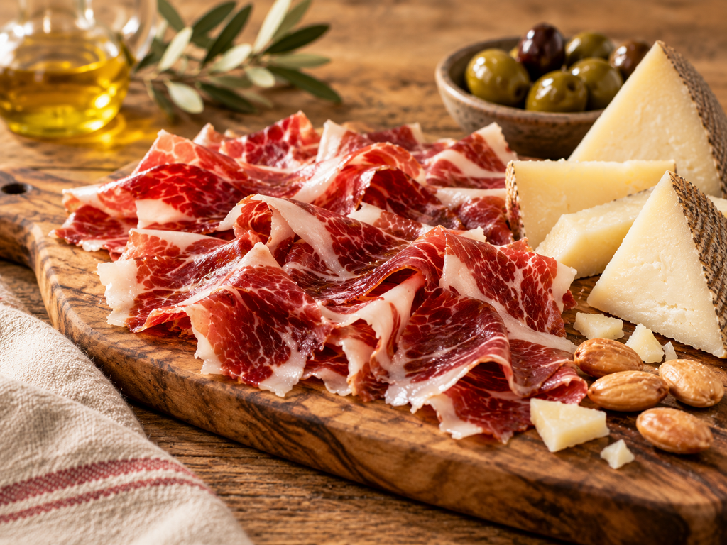 Rustikální španělská tapas tabule
